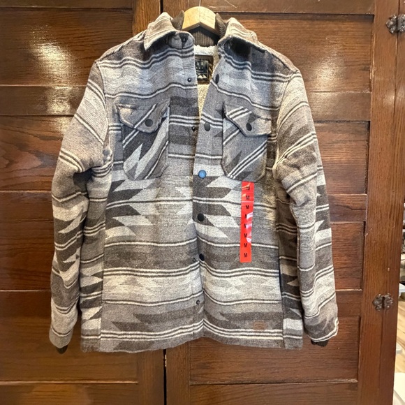 NWT Jachs Men's medium fleece lined wool blend Shirt Jacket shacket barn coat - Picture 14 of 15